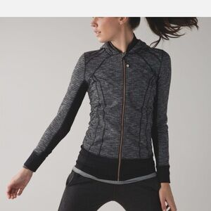 lululemon athletica Women's Black Heather Full-Zip Jacket